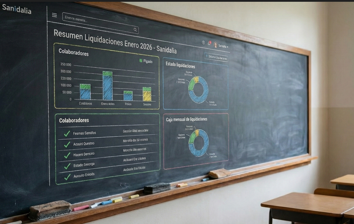 Formación: panel de Sanidalia explicado en el aula